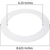 10 Pack Gloss White Goof Trim Ring for 8" Inch Recessed Can Lighting Down Light, Outer Diameter 8.6 Inches, Inner Diameter 6.2 Inches