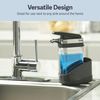 2 in 1 Soap Dispenser and Sponge Caddy Kitchen Sink Organizer with Sponge