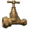 25mm MDPE to 22mm Copper Brass Stopcock
