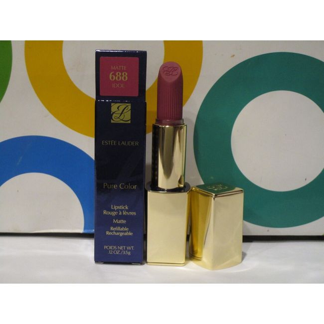 ESTEE LAUDER ~ PURE COLOR REFILLABLE MATTE LIPSTICK ~ # 688 IDOL ~ .12 OZ