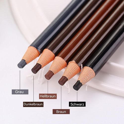 Matita Sopracciglia Professional Eyebrow Pencil, Micro Brow Pencil, Matita Occhi per Effetto Trucco Natural, Matita sopracciglia Waterproof (Confezione da 5)