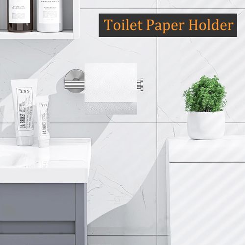 Sotuai Toilet Paper Holder - SUS 304 Stainless Steel Toilet Paper Holder Wall Mount, Toilet Paper Roll Holder for Bathroom, Kitchen, Washroom - Brushed Nickel