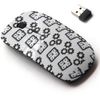 2.4G Wireless Mouse with Cute Pattern Design for All Laptops and Desktops with Nano Receiver - Clock time Gear