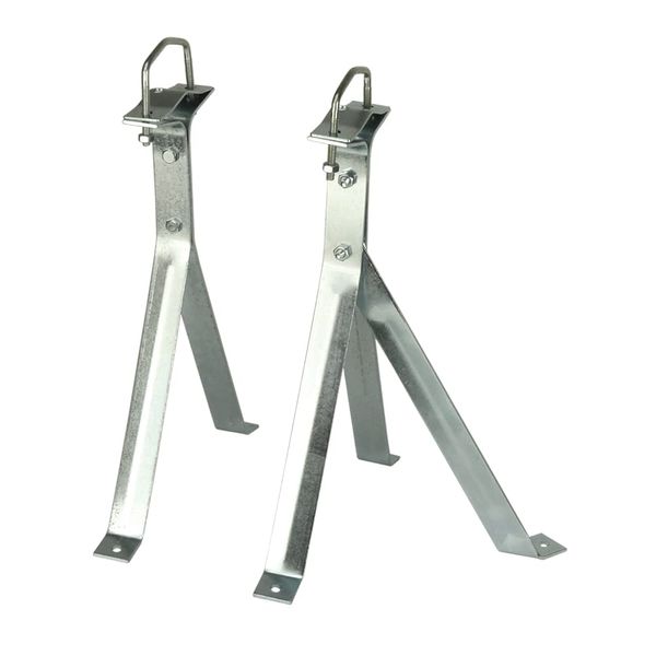 Skywalker 12” Heavy-Duty Wall Mount Pair for TV Antenna Mast with (2) Brackets with Lag Bolts