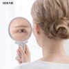 Napure Mirror, Double Sided Hand Mirror, 3x Magnifier, Makeup Mirror, Real Skin Color, Silver, Made in Japan