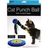 Pets First Cat Toy Punching Ball on a Spring with Durable Scratching Board