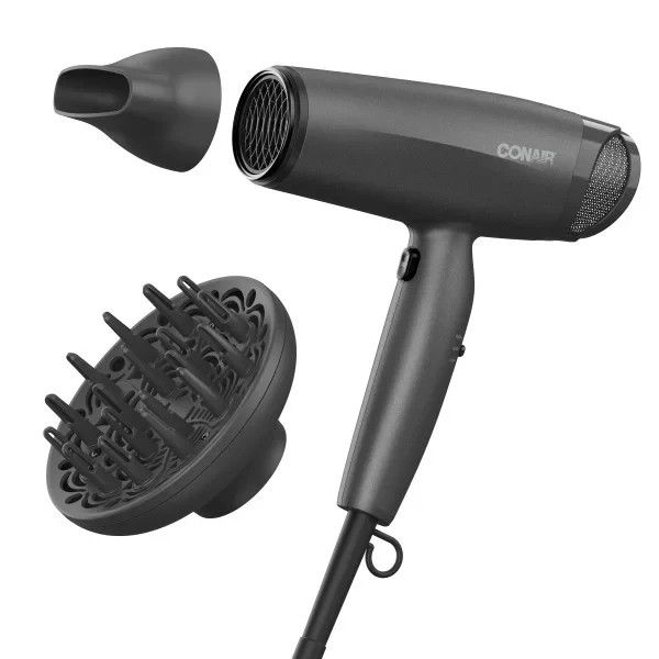 Conair Radiance Boost Hair Dryer, Nano-Quartz Technology, Diffuser/ Concentrator