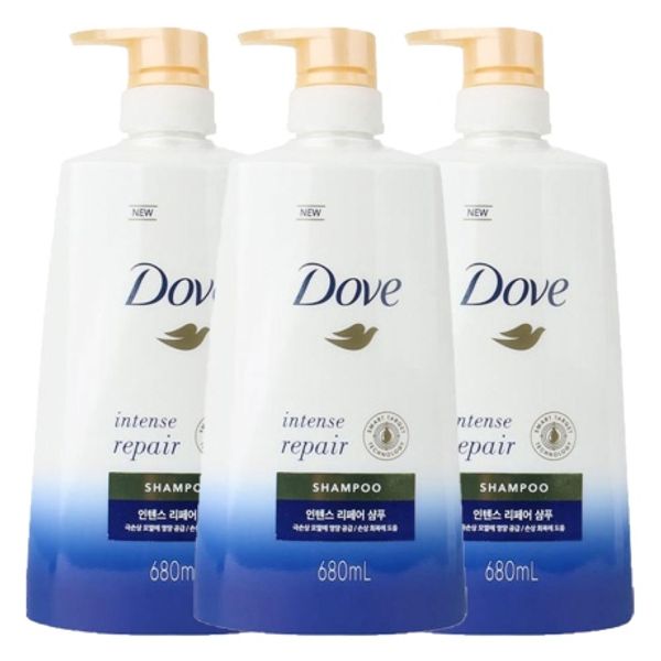 Dove Intense Repair Shampoo 680ml x 3