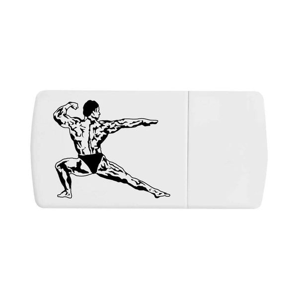 'Body Builder ' Pill Box with Tablet Splitter (PI00026805)