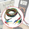 Sumnacon Multimeter Test Lead Set - 5Pcs Stackable Banana Plug to Test Hook Wire Cable Kit with Protective, Flexible Wire Leads for Electrical Testing 500V/5A 9.8Ft/3M
