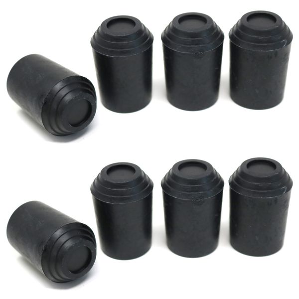 fiXte Small Replacement Walking Stick Cane Crutch Hiking Pole Rubber End Ferrule Black 22mm (8)