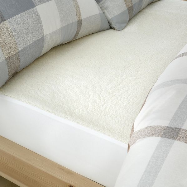 Catherine Lansfield Thermal Fleece Fitted Underblanket Double Under Fitted Sheet Cream
