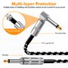 2 Pack 20ft Electric Patch Cord Guitar Amplifier Amp Cable Right Angle 90 Degree