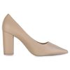VAN HILL Women's Lace Court Shoes with Block Heel, beige, 37 EU