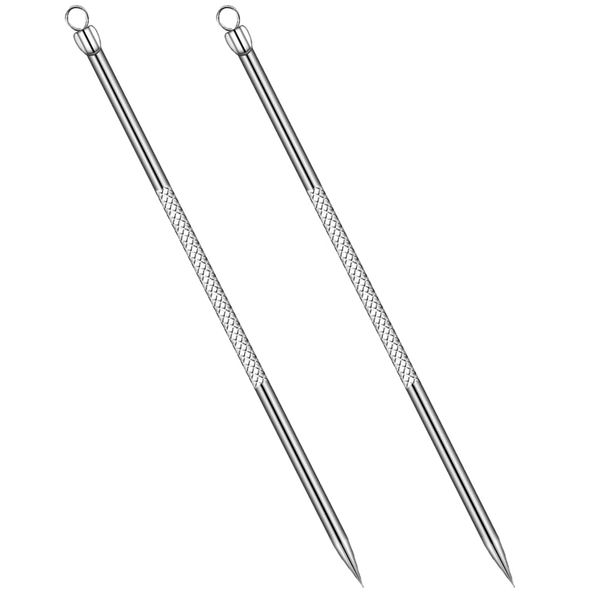 2 Pcs Professional Blackhead Remover Tool, Titanium Lancet Needle, Acne Blackhead Pimple Whitehead Remover Tool, Milia Lancet Needles for Milia Treatment and Removal