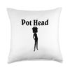 Instant Pot Head Funny Throw Pillow, 18x18, Multicolor