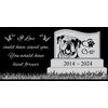 Pet memorial Engraved Marker, headstone Granite gravestone, Poodle dog