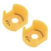 uxcell 22mm Push Switch Button Protective Cover With Emergency Stop Warning Circle Yellow 2pcs