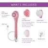 Spa Sciences NERA Shower Body Brush - 4-in-1 Multifunction Treatment - for Improved Exfoliation, Cleansing, Massaging - Includes Body Brush, Loofah, Pumice Stone, Massage Head - All Skin Types