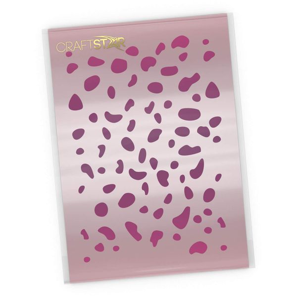 CraftStar Dalmatian Spots Stencil - Craft Size Animal Print Repeating Pattern Template