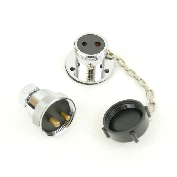 MiDMarine Deck Connector Waterproof Boat Plug & Socket 2 Pin With Plastic Cap