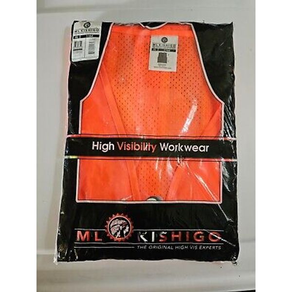 Kishigo Solid Front with Mesh Back Unisex Reflective Safety Vest 1164, ANSI Type