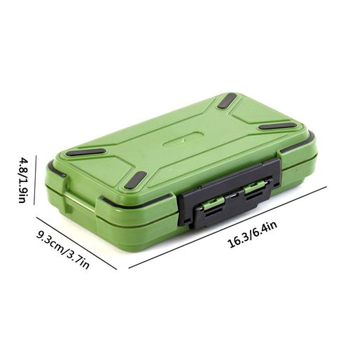 Tackle Box, RoadLoo Plastic Tackle Box Hook Fishingtackle Bait Box Tackle Box Hardbait 16 Compartments Waterproof Fishing Box Hardbait Box for Artificial Bait Box Wobbler Fishing Bait Box (Green)
