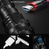 2PCS Alloy LED Tactical Flashlight Super Bright Rechargeable Work Light 5 Modes