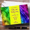 Fingerprint Designs Rainbow Paints Personalised Party Invitations