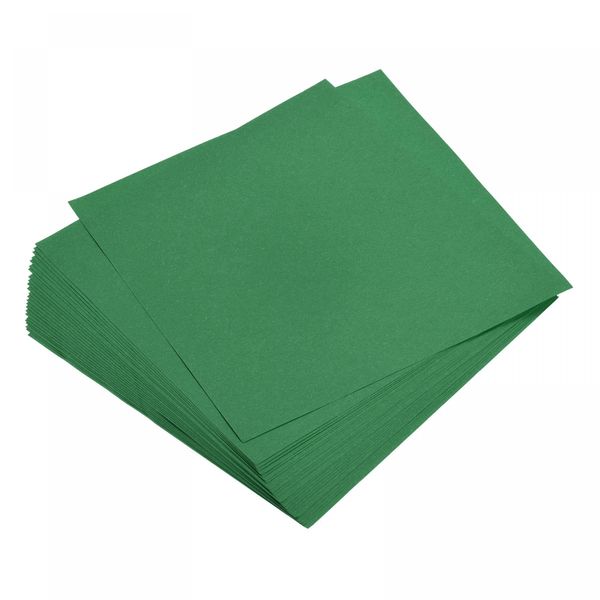 sourcing map 100 Sheets Origami Paper Double Sided Emerald Green 15cm x 15cm 70gsm Square Folding Paper Sheet for Art Craft Project, Beginners, Gifts Decor