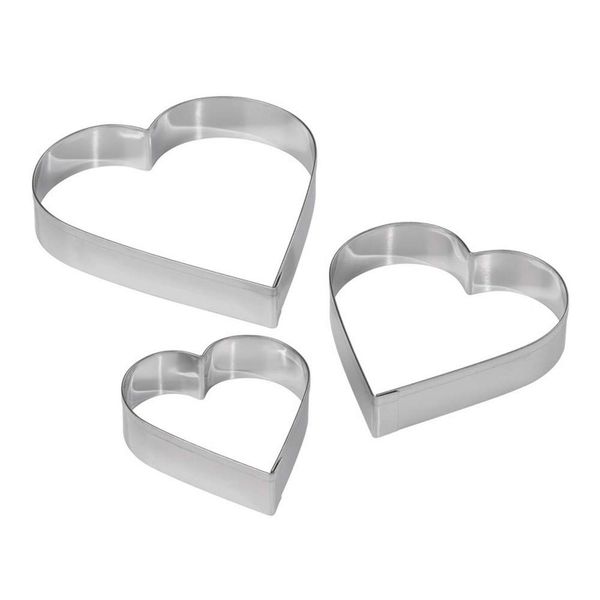 Tala 10A09518 Cookie Cutters, Chrome, Stainless Steel, Heart