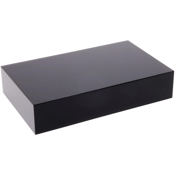 Plymor Black Polished Acrylic Rectangular Display Block, 1" H x 3" W x 5" D (2 Pack)