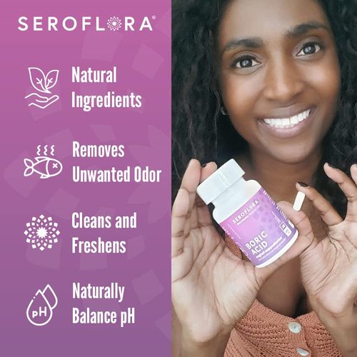 SEROVERA Seroflora Boric Acid Vaginal Suppositories 600 mg + Suppository Applicators Bundle - Vaginal Health pH Balance for Women - Helps Control Vaginal Odor (28ct)