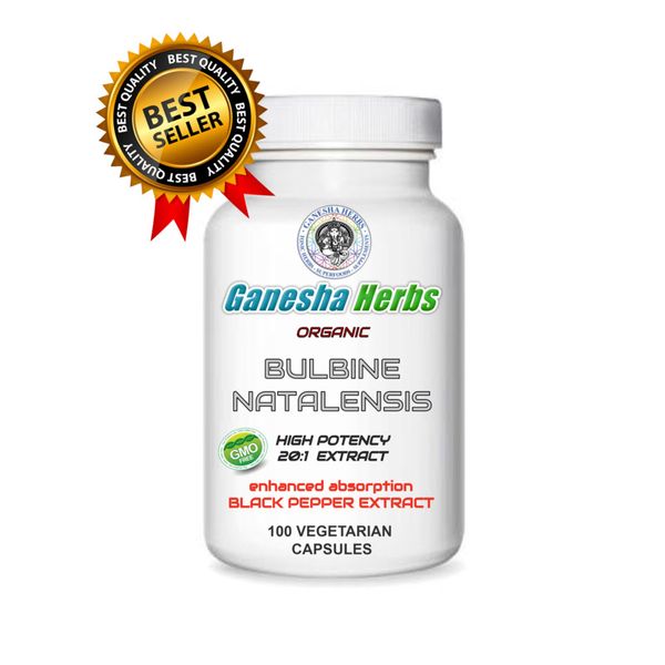 ORGANIC BULBINE NATALENSIS HIGH POTENCY 20:1 EXTRACT 100 CAPSULES