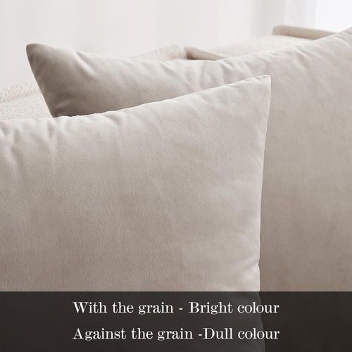 MIULEE Decorative Throw Pillow Case Velvet Cushion Covers 45cm x 45cm/Square Throw Pillowcases for Livingroom Sofa Bedroom with Invisible Zipper Heart Wood 18x18 Inch Sets of 2