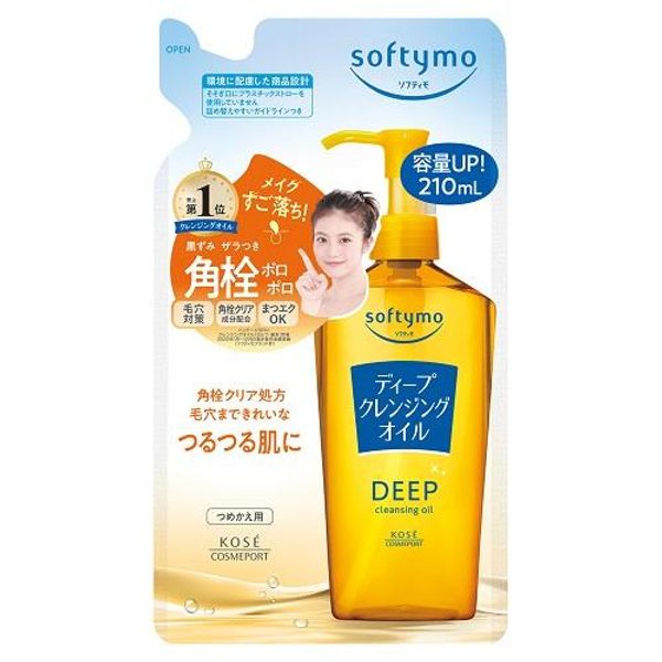 Softymo Deep Cleansing Oil Refill 210ml Kose Cosmeport SFT Deep CL Oil Refill 210