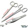 3Pcs Kit Suture Removal Surgical Needle Holder Iris Scissor Tissue Adson Forceps