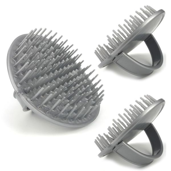 3 Pcs Hair Scalp Massager Brush Hair Shower Massage Brush Dandruff Cleaning Brushs for Shower Detangling Scalp Massage and Hair Growth in Black