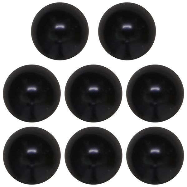 NASKA 7202 Eyeball Button, 0.3 inch (8 mm), Black, 8 Pieces