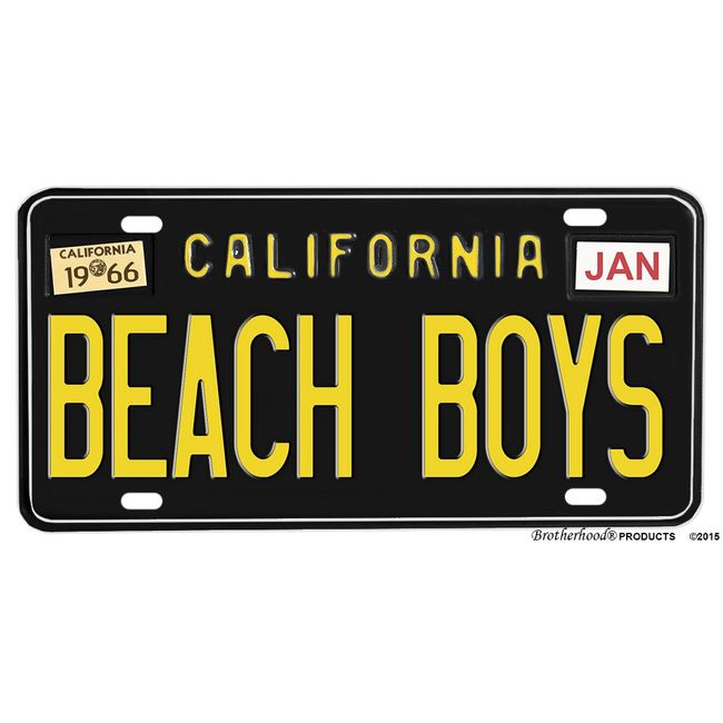 California Beach Boys Reproduction Aluminum License Plate