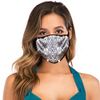 IYOU Reusable Face Covering Black protective Mouth Cover Printed Elastic Motorbike Bandanas Party Prom Nightclub Gras Dress Masks for Women and Girls