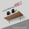 4 Pcs Gold Shelf Brackets Triangle Shelving Brackets Right Angle Wall Mounted Shelf Supporters 10 Inch