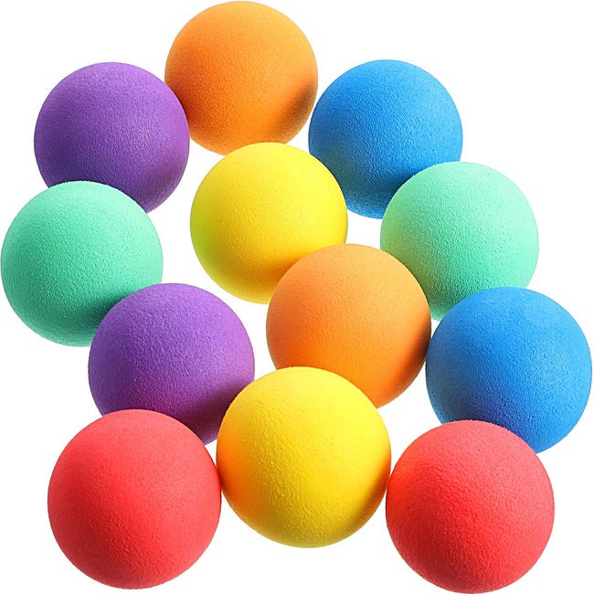 24 Pieces Soft Foam Balls Assorted Play Balls Mini Sponge Balls Sponge Lightweight Play Ball for Crafts Birthday Party Favors Bag Gifts Fillers