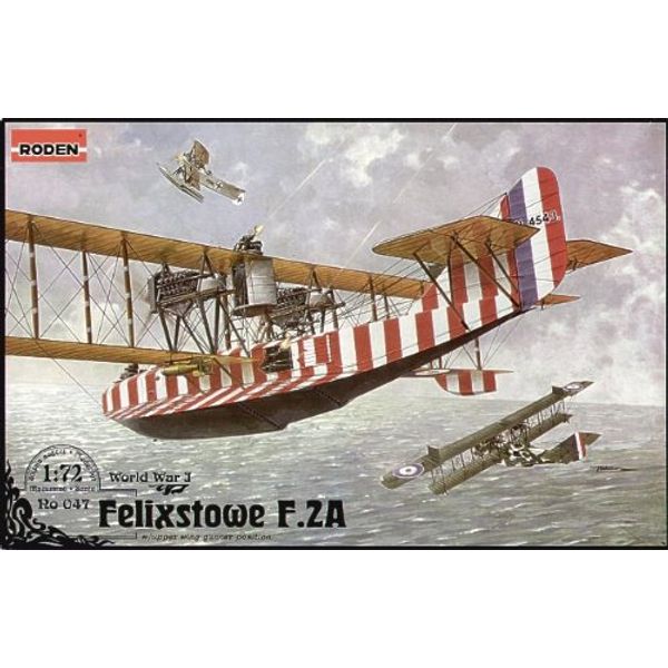 Roden Felixstowe F.2A Late British Twin-Engine Flying Boat Airplane Model Kit