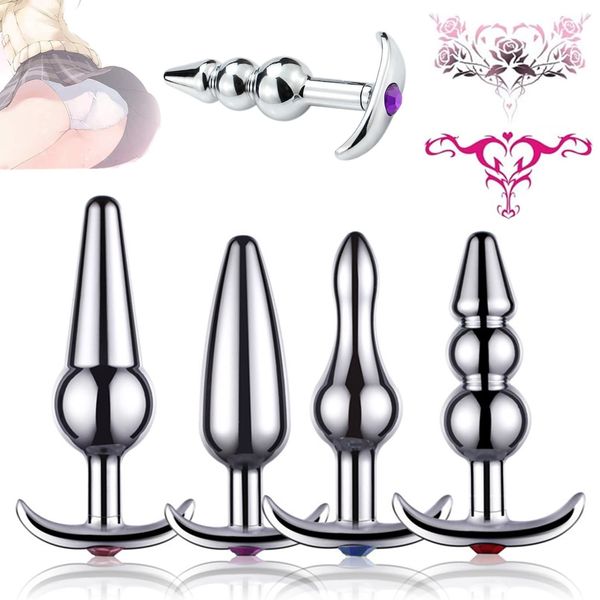 Plug, Dilator, SM , Stimulation, Development, Prostate Massage, Plug, Aluminum Alloy, Easy to Hold, For Men and Women, Training Equipment, , Vaginal