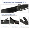 Folding Shelf Brackets, 8 Inch 4 Pcs Foldable Heavy Duty Collapsible Wall Mounted Space-Saving