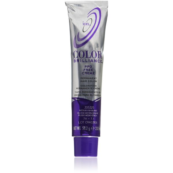 Ion 7A Medium Ash Blonde Permanent Creme Hair Color 7A Medium Ash Blonde