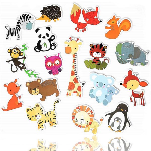 18 Piece Small Animal Bath Toys for 3+ Boys And Girls Educational Fun Floating Foam Bath Toys With Storage Bag Children's Animal Puzzle For Toddlers And Kids