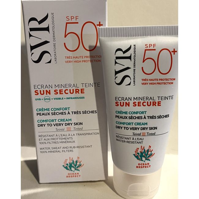 SVR Sun Secure Ecran Mineral TINTED Dry Touch Cream SPF50+ 2.1 oz Dry Skin