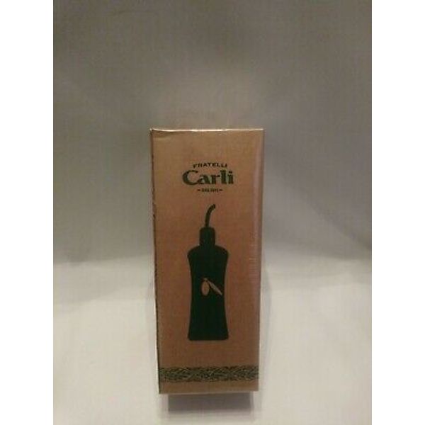 Fratelli Carli Olive Oil Dispenser White Ceramic Cruet w/Metal Top New with Box
